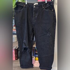 Abercrombie & Fitch The Dad High Rise Curve Love in Black